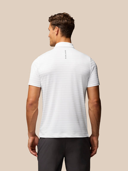 Golf Pinnacle Pique Stripe Polo - White