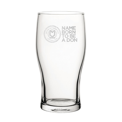 Personalised Born To Be A Don Pint Glass