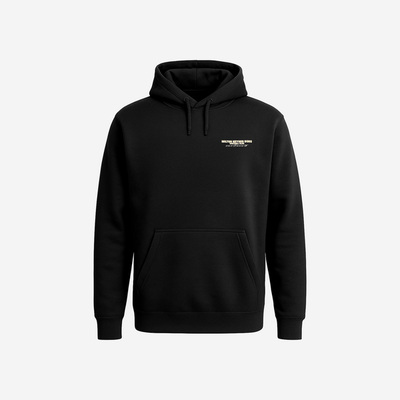 Mens Oversized Wordmark Black Hoodie