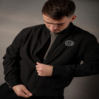 Mens Gilroy Bomber Black Jacket