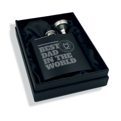 Best Dad Hip Flask Gift Set