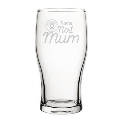 Personalised No.1 Mum Pint Glass