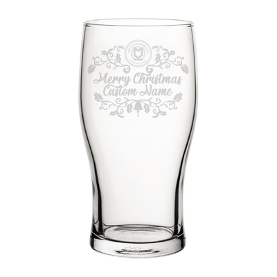 Personalised Christmas Pint Glass