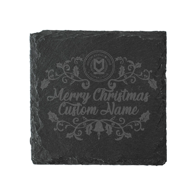 Personalised Christmas Slate Coaster