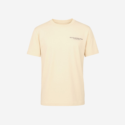 Mens Oversized Wordmark Taupe Tee
