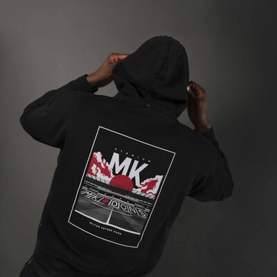 Mens Postcard Hoodie - Black