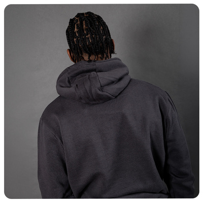 Mens Prague Embroidered Hoodie Grey