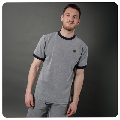 Mens Crucial Oat T-Shirt - Navy