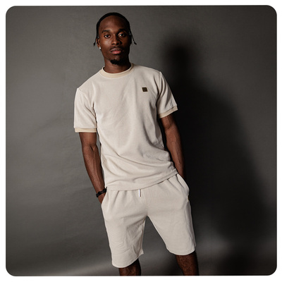 Mens Crucial Oat T-Shirt - Stone