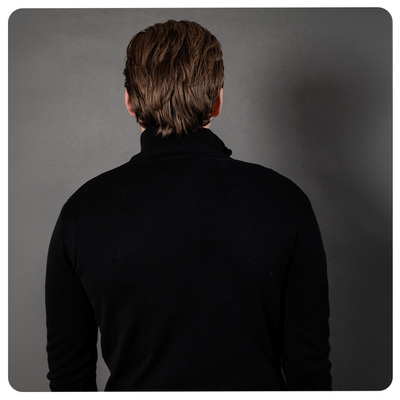 Mens Knitted 1/4 Zip - Black