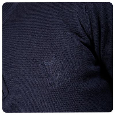 Mens Knitted 1/4 Zip - Navy