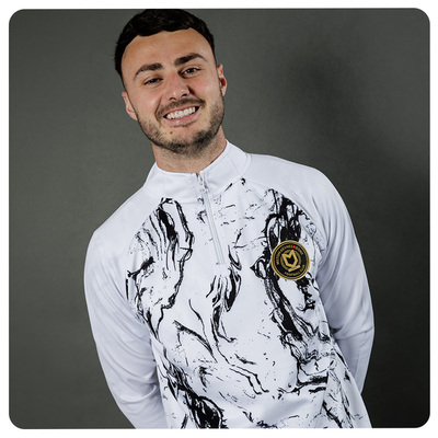 Mens Marble Poly 1/4 Zip
