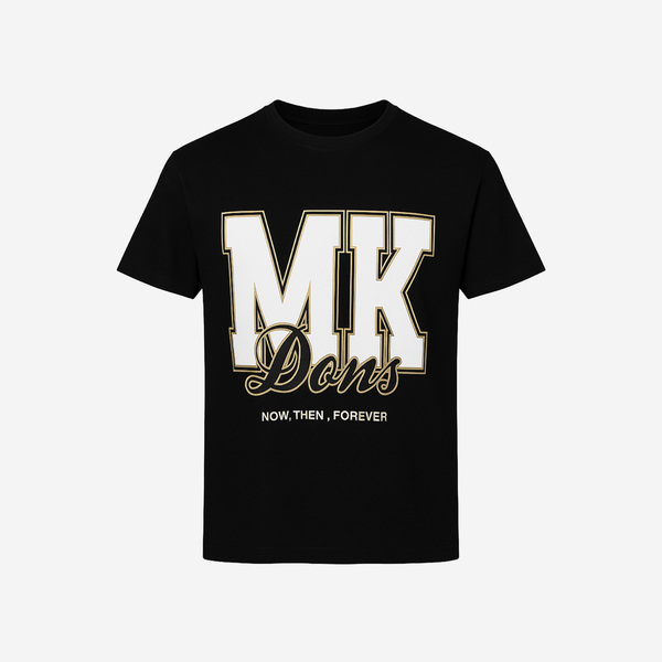Mens Black Collegiate MK Dons Tee