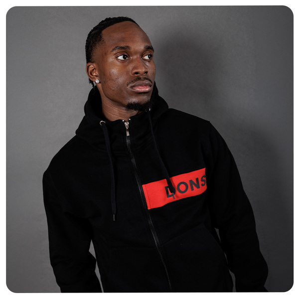 Mens Dons Full Zip Hoodie Black