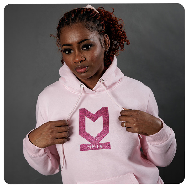 Womens Glitter Hoodie Pink