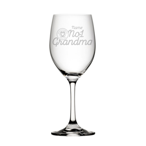 Personalised No.1 Grandma Wine Glass