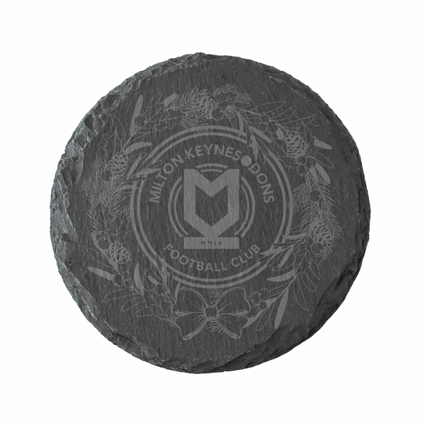 Christmas Crest Slate Coaster