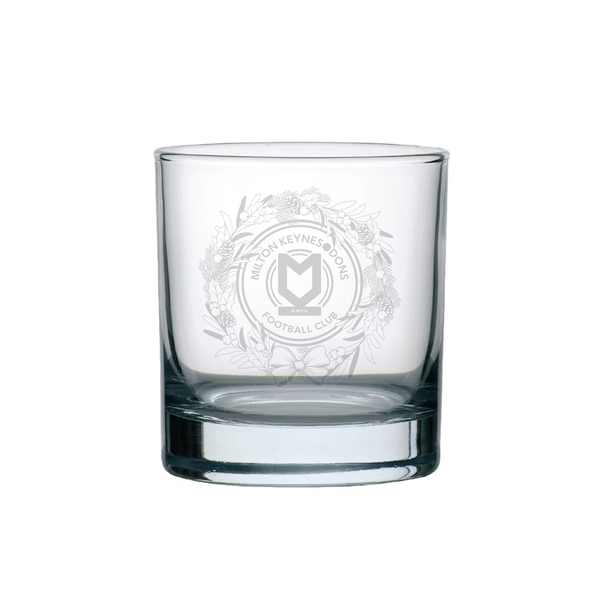 Christmas Crest Whiskey Glass