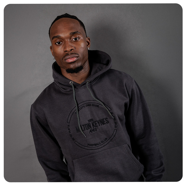 Mens Prague Embroidered Hoodie Grey