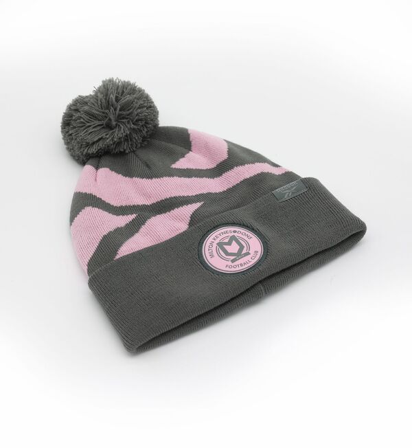 Reebok Logo Grey/ Pink Bobble Hat