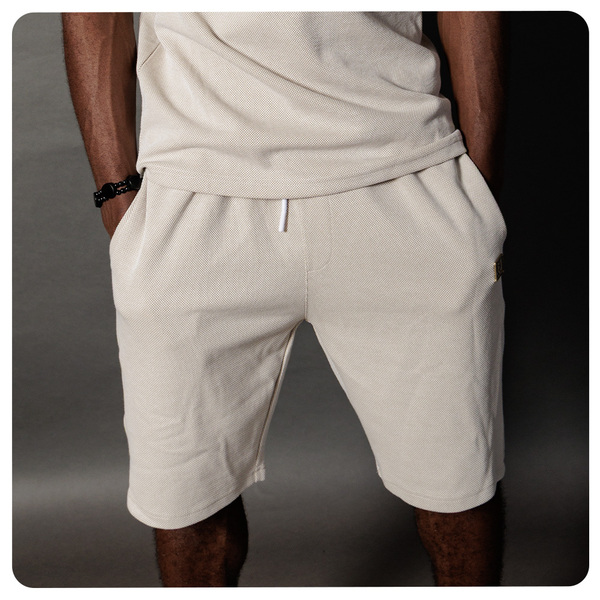 Mens Crucial Oat Shorts - Stone