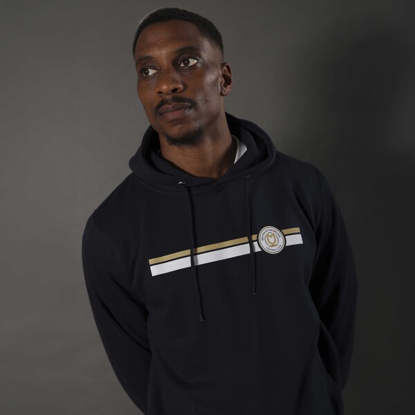 Mens Vintage Stripe Hoodie Navy